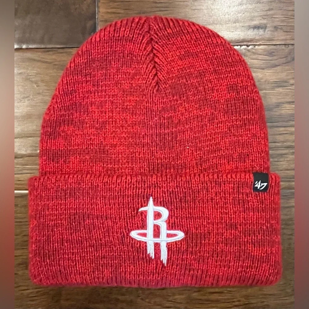 NWT Houston Rockets Embroidered R Toboggan Beanie Cap by ‘47 Brand